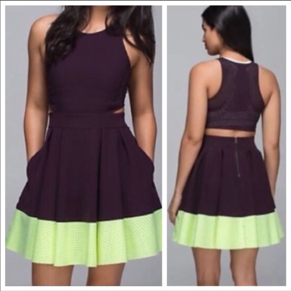 *RARE* Lululemon AWAY DRESS Black Cherry 🍒 4 - Picture 1 of 6